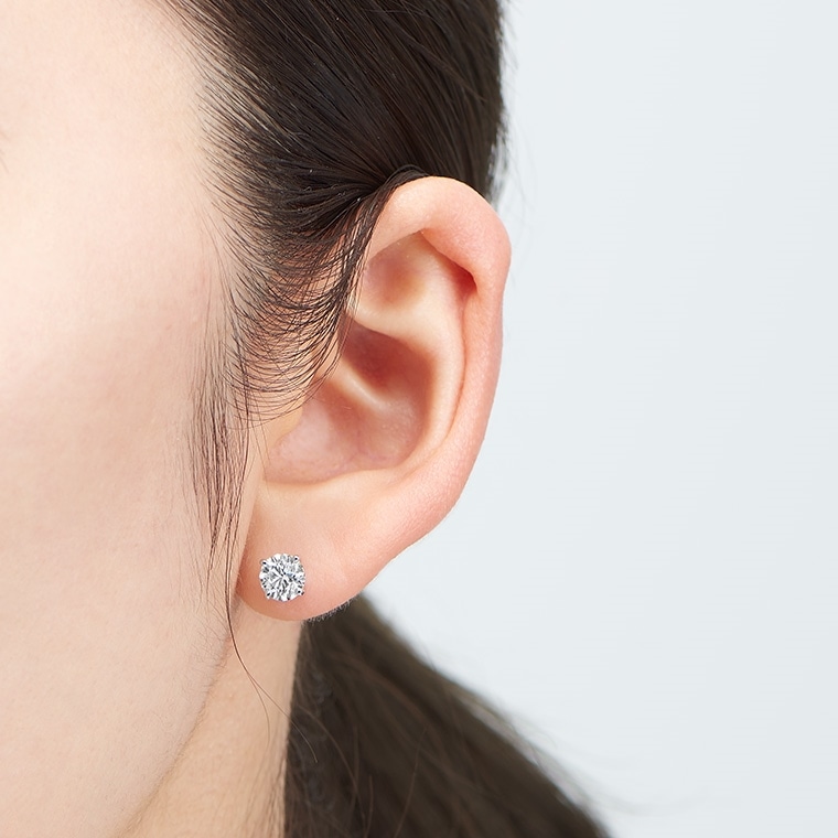 S001 ラボグロウンダイヤモンド/ピアス/0.70ct(プラチナ): SHINCA