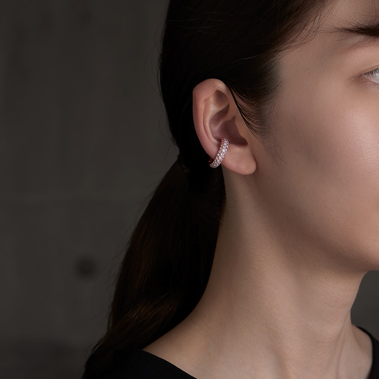 EE020]K18PGダイヤモンド/イヤーカフ(ピンクゴールド): Hyacca | IMAYO