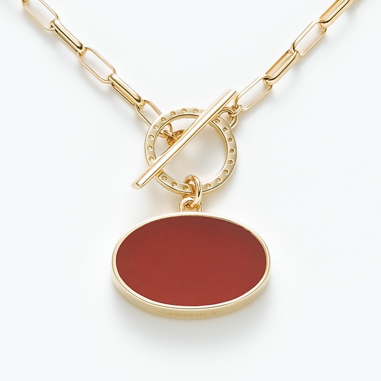 はなもんよう カーネリアンチェーンネックレス(ゴールド): かがよい