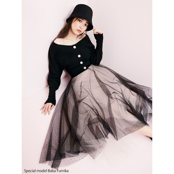 カーデ×チュールスカートセット | スナイデル(SNIDEL) | マルイウェブ
