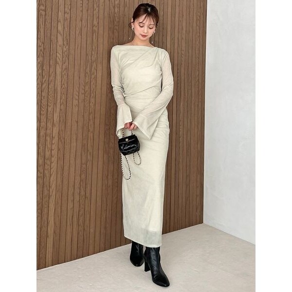フロッキーベロアドレープドレス | スナイデル(SNIDEL) | マルイウェブ