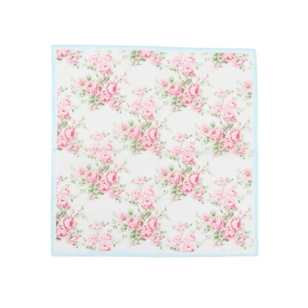 カントリーローズ柄 プリントハンカチ | ローラ アシュレイ(LAURA