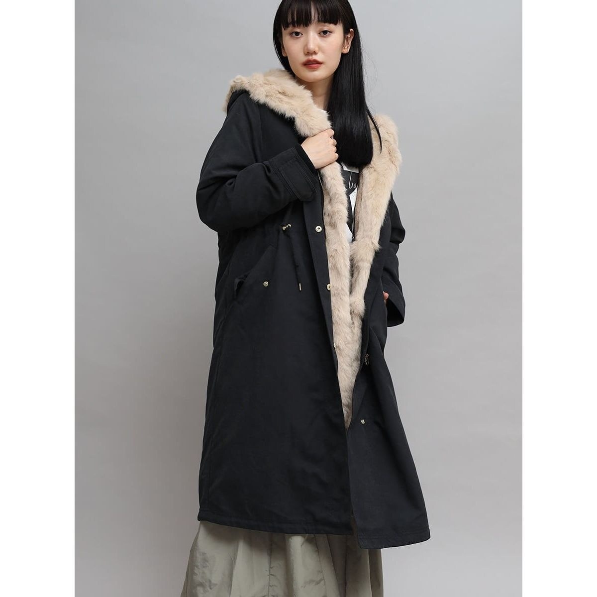 ファーフーデッドモッズロングアウター | ラシュッド(LASUD) | マルイ