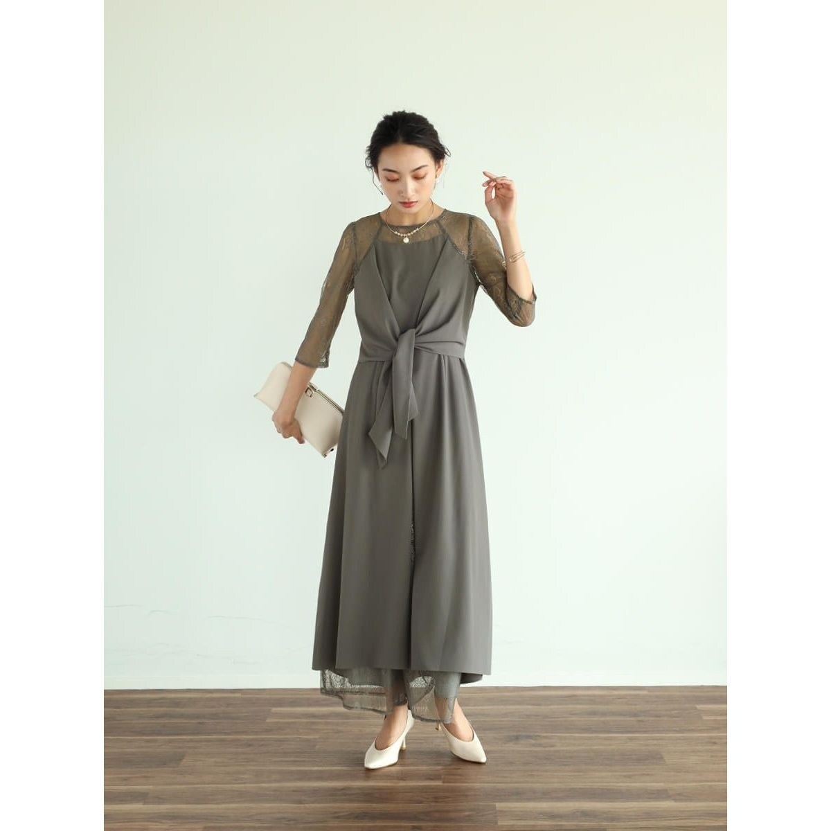 レースノットデザインパンツスーツ | リルフェテ(Rire fete) | マルイ