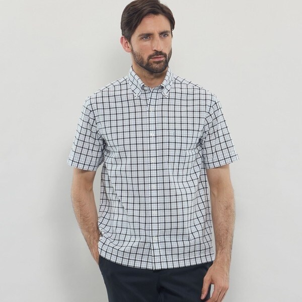 シアサッカーギンガム 半袖ボタンダウンシャツ | マッキントッシュ