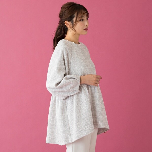 ファニーツイードペプラムブラウス | ローズティアラ(Rose Tiara