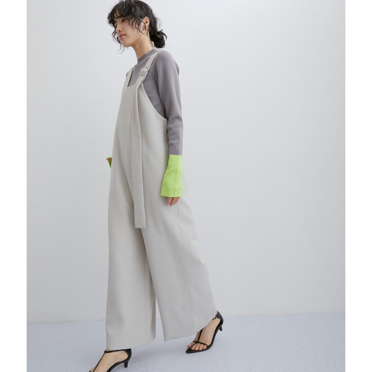 サステナブル】ベルテッドストラップロンパース | アダムエロペ(ADAM