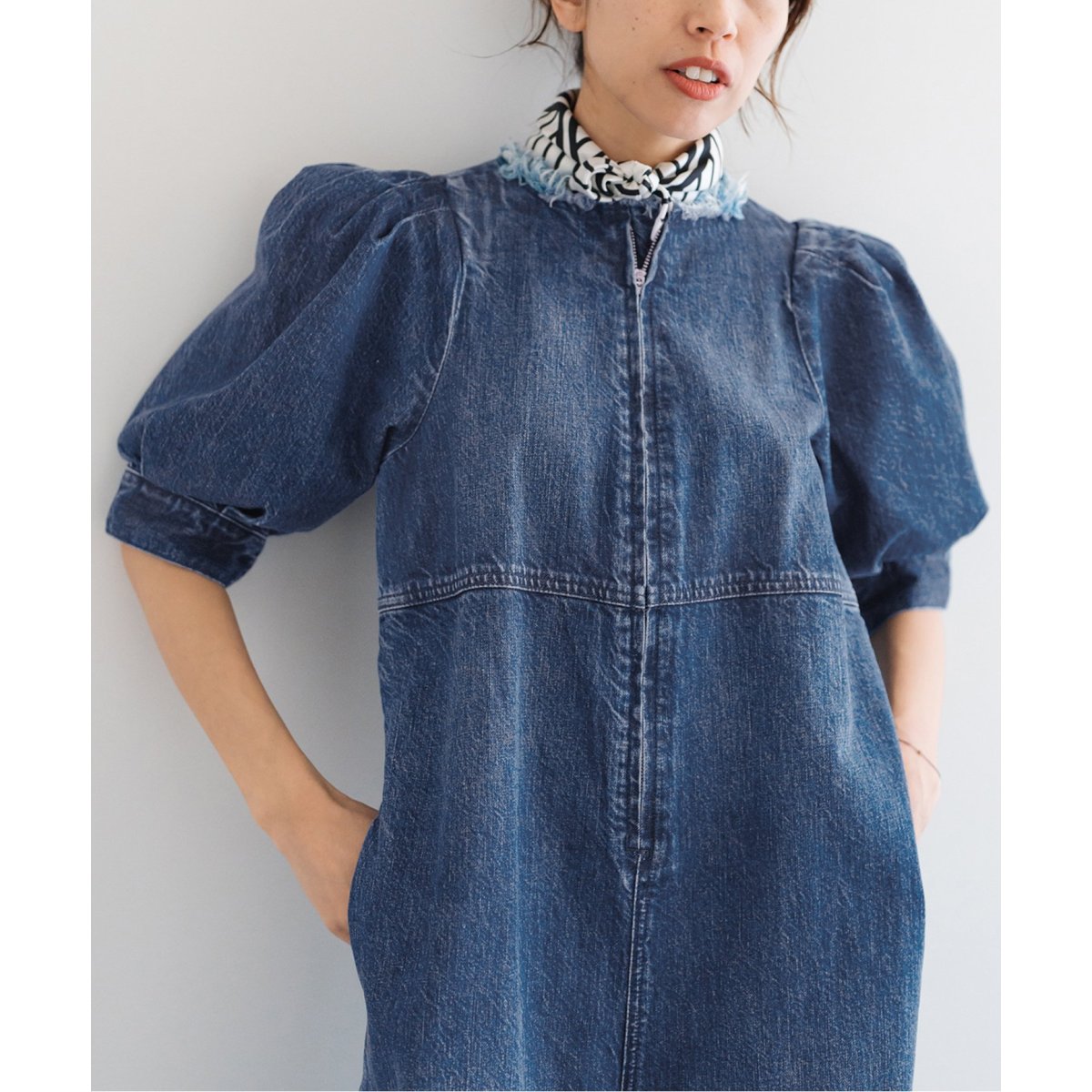 upper hights/アッパーハイツ THE M パフスリーブオールインワン