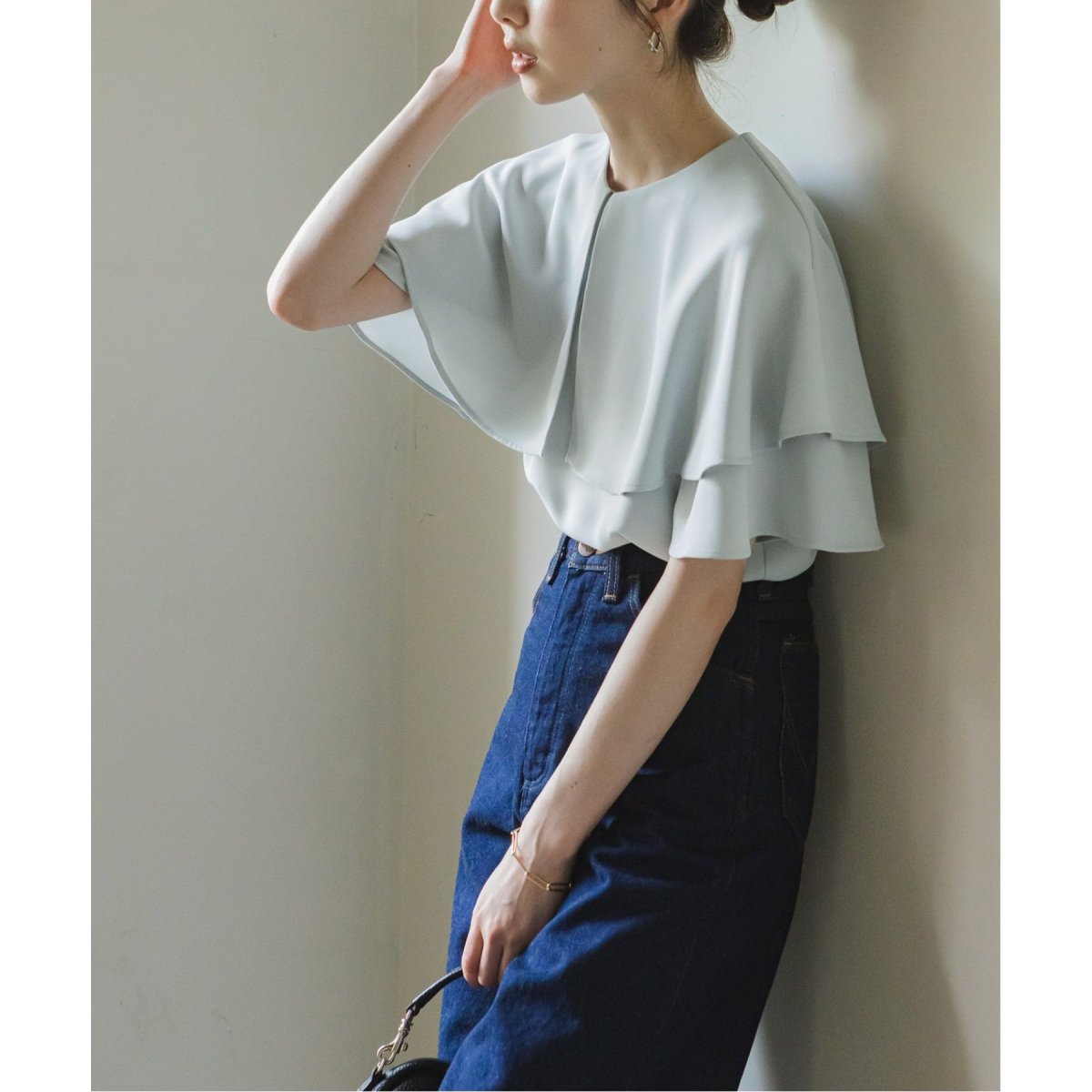 追加》ケープフリルブラウス 3 | ノーブル(Noble) | マルイウェブチャネル