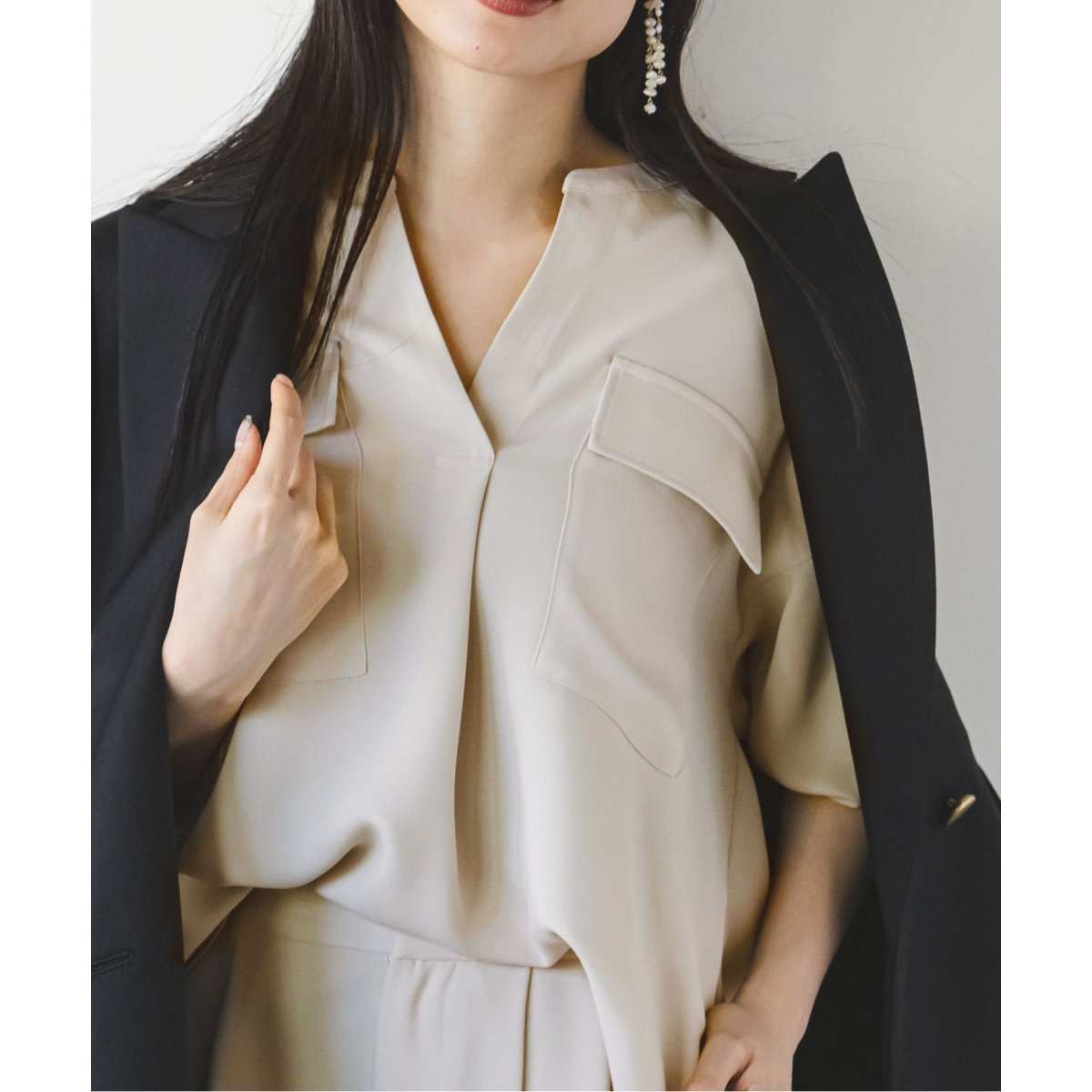 ○ワークディテールドレープシャツ | ノーブル(Noble) | マルイウェブ