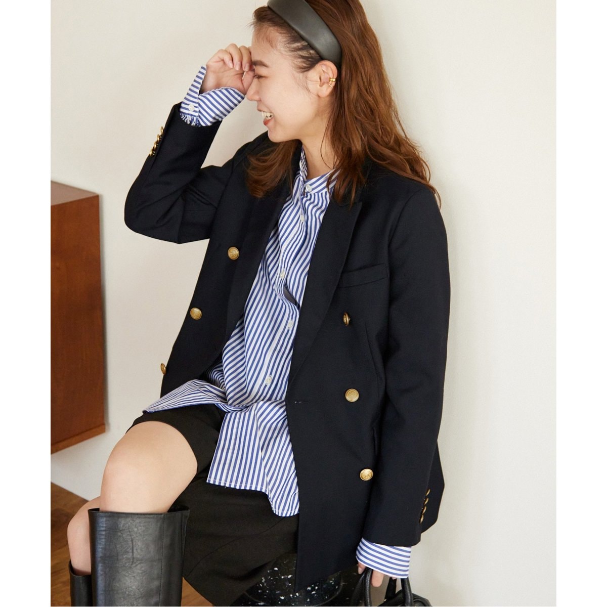 JOURNAL STANDARD relume T/Wギャバネイビーブレザー