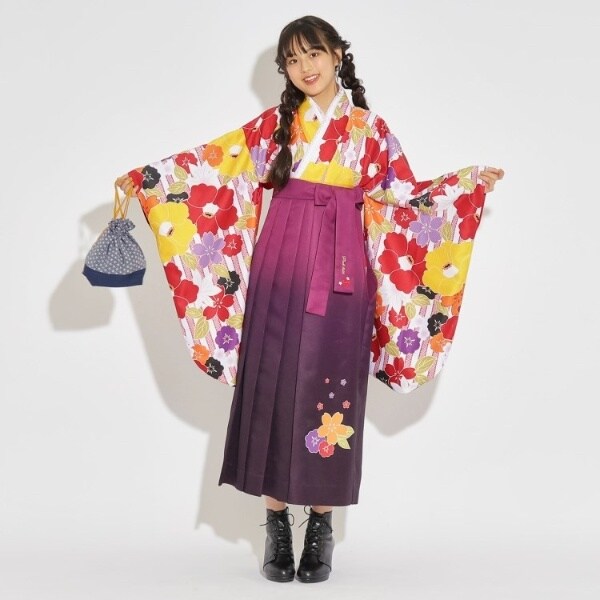 ◇【入卒・セレモニー・卒服】SET商品 ピンクラテオリジナル袴