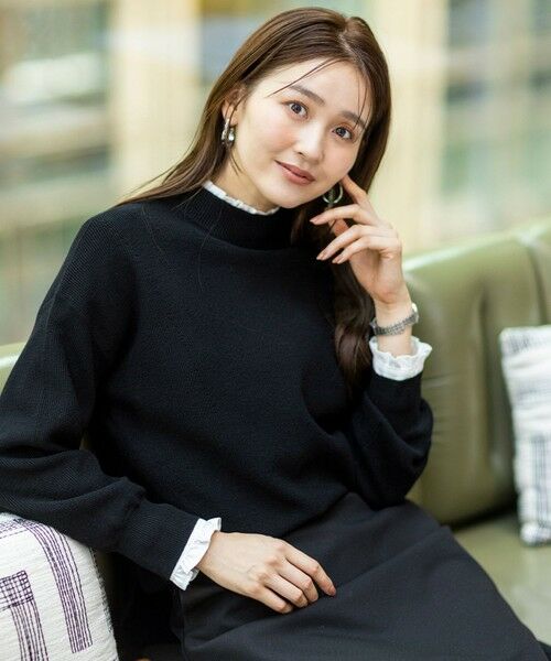 セール】 CICA加工 ビューティ畔ボトルネック ニット （ニット