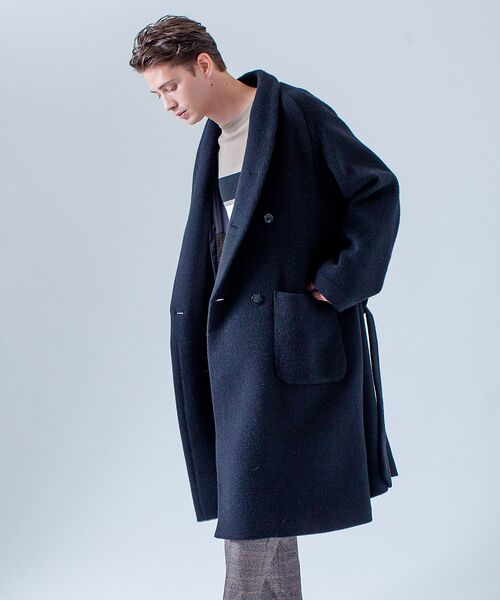 セール】 【MYSELF ABAHOUSE】ショールカラー ガウンコート （ダッフル