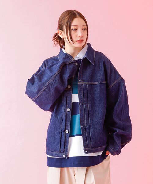 KURO / クロ】DENSE ONE WASH/ビンテージオーバーサイズデニ （Gジャン