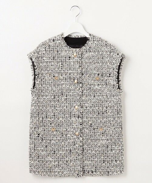 セール】 ラメキャンディーツイード ジレ （ベスト）｜自由区