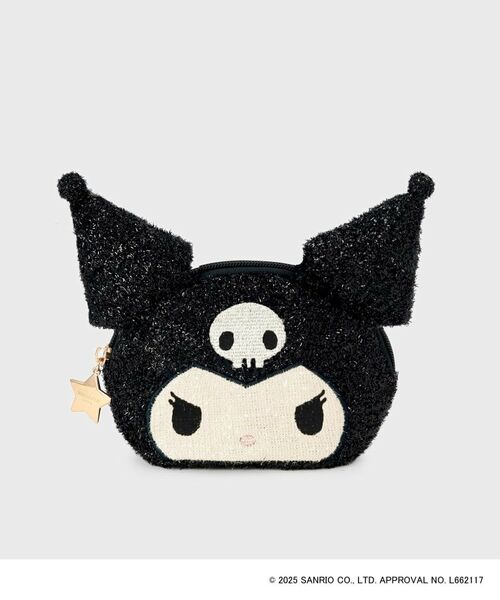 セール】 ◇【クロミ】フェイス型キラキラシェルポーチ （ポーチ