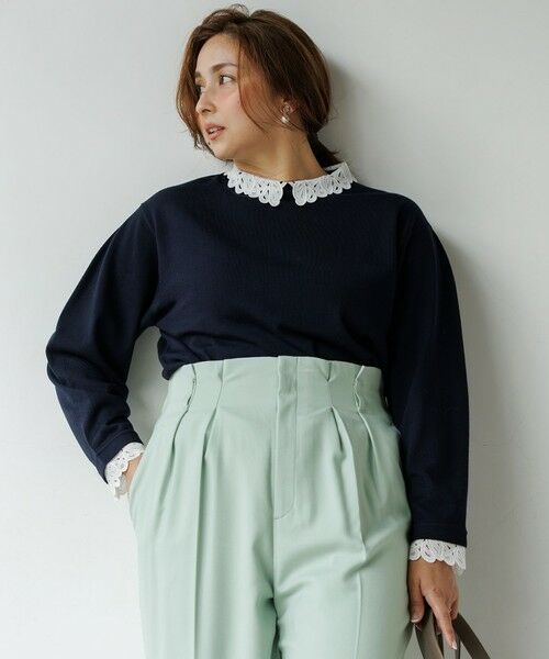 洗える】エンブロイダリーニット （ニット・セーター）｜L size ONWARD