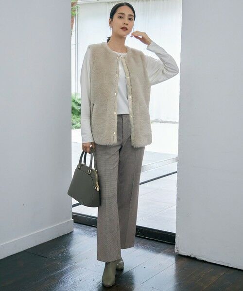 リバーシブルエコメリノムートン ジレ （ベスト）｜L size ONWARD