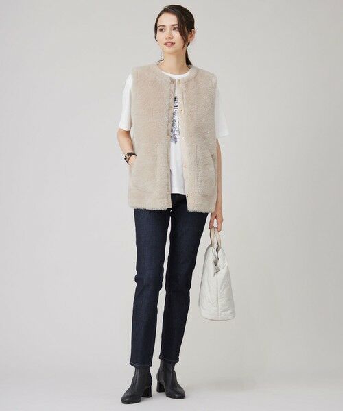 リバーシブルエコメリノムートン ジレ （ベスト）｜L size ONWARD
