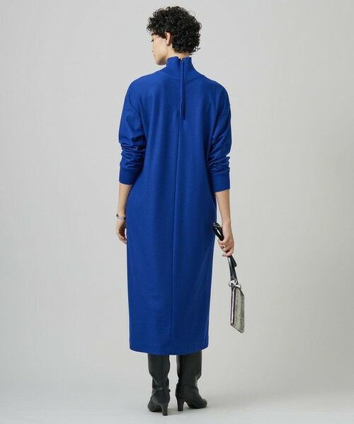 セール】 ウールナイロンツイルジャージ ハイネックワンピース