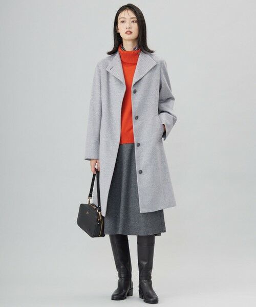 セール】 Super150sAZAMIビーバー スタンドカラー コート （その他