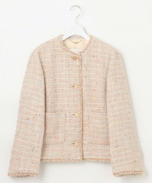 セール】 GIOLICAファンシーツイード ジャケット （ノーカラー