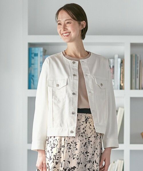 ご好評につき追加生産・洗える】USUKARU DENIM ノーカラージャケット