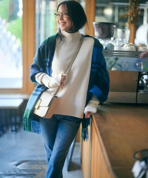 洗える】ウールカシミヤ ハイネック ニット （ニット・セーター）｜L