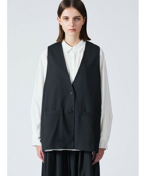 セール】 mizuiro ind ディープVネックワイドベスト （ベスト
