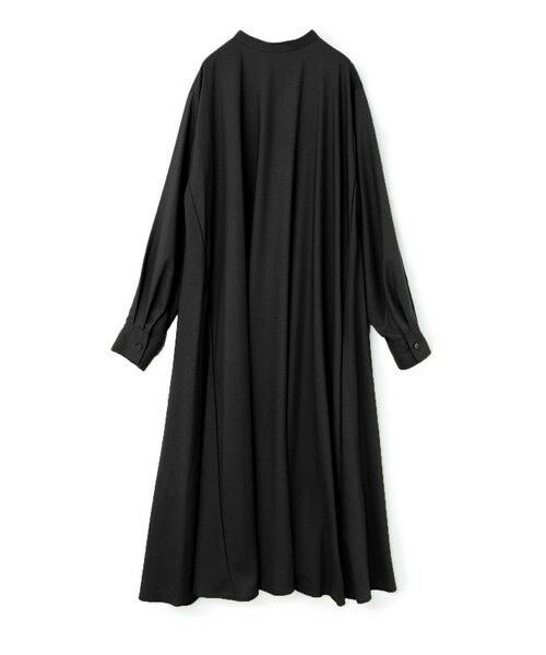 mizuiro ind T/Rスタンドカラーフレアワンピース （ロング・マキシ丈