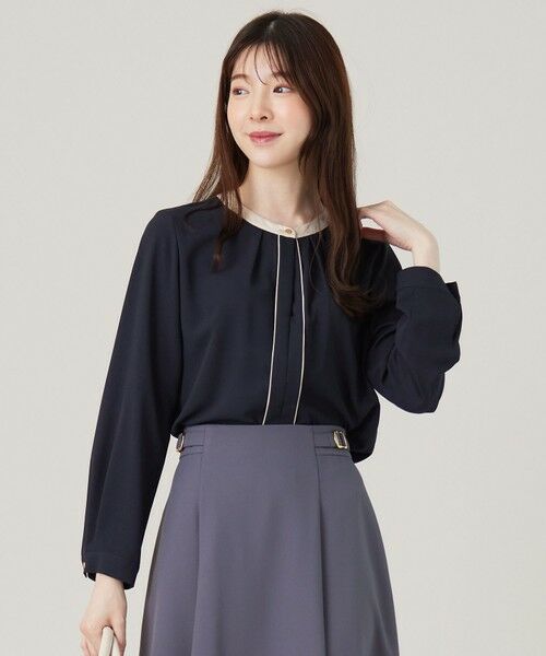 セール】 【洗える】フロントタック ブラウス （シャツ・ブラウス）｜S