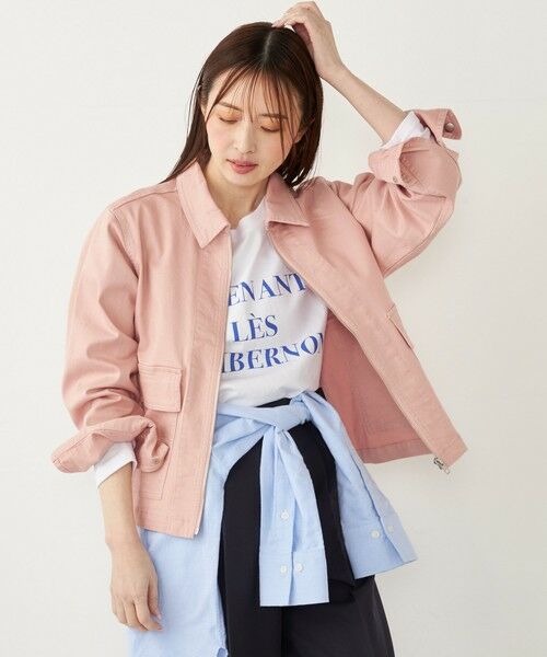 セール】 SHIPS Colors:〈洗濯機可能〉カラーデニム ジップアップ