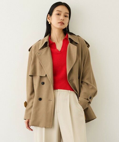 MANTECO(マンテコ)】テンセルウールミドル丈トレンチコート （トレンチ