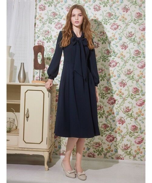 セール】 【洗える・消臭】PROMISE RIBBON ROSETTE ドレス （ロング