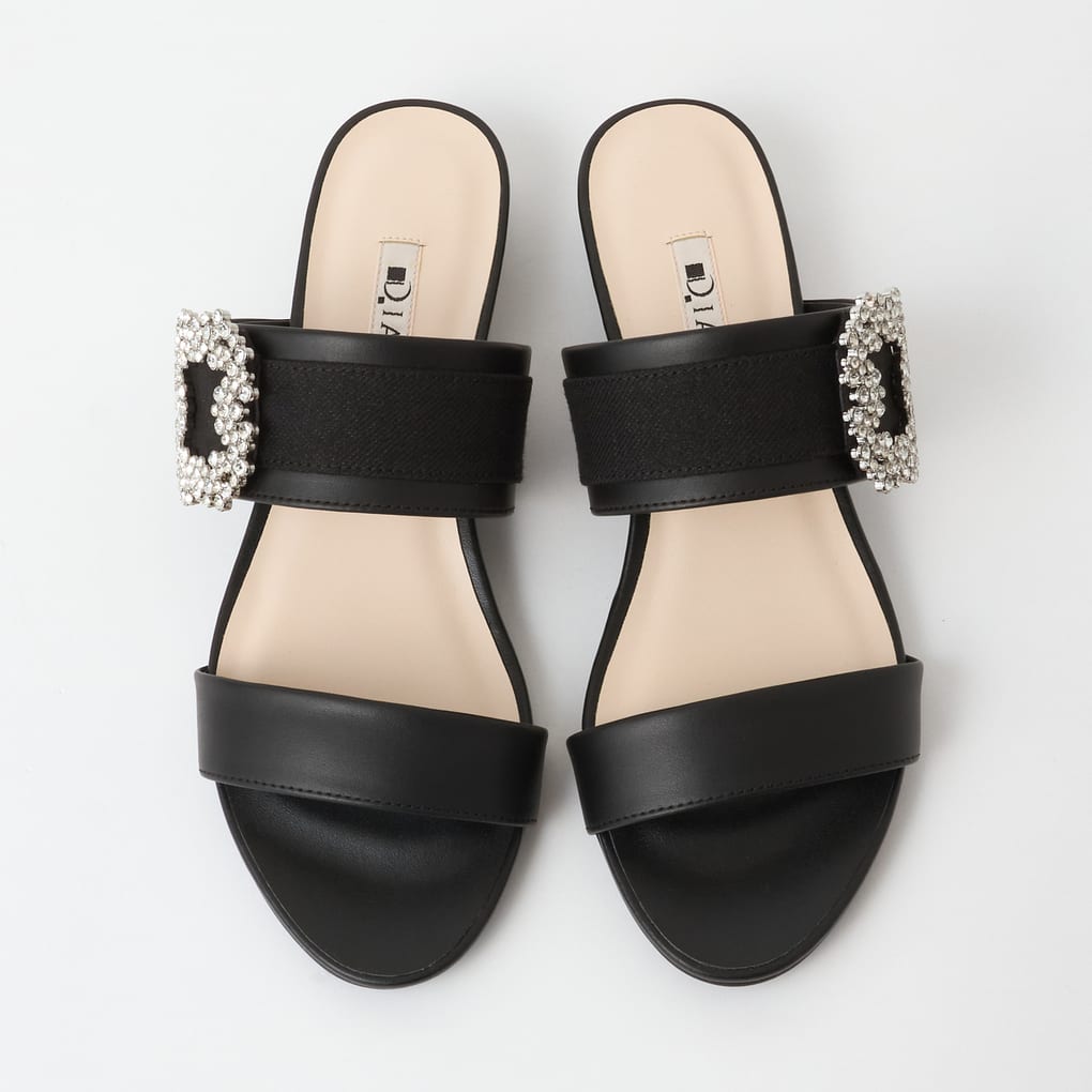 DIANA ダイアナ ビジューバックル輝く☆上品ミュール M