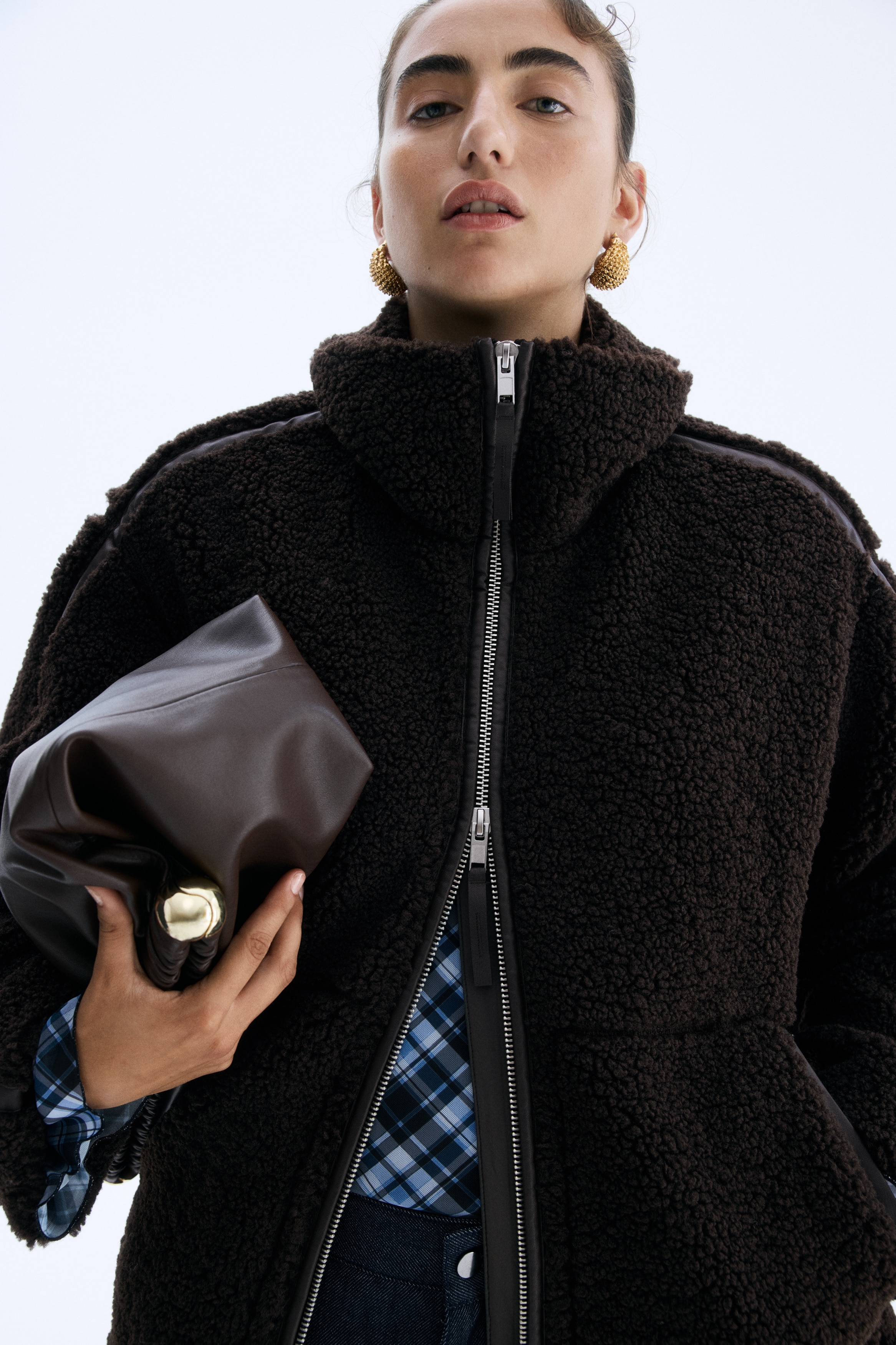 Loose-Fit Teddy Fleece Jacket - Dark brown - Ladies | H&M US