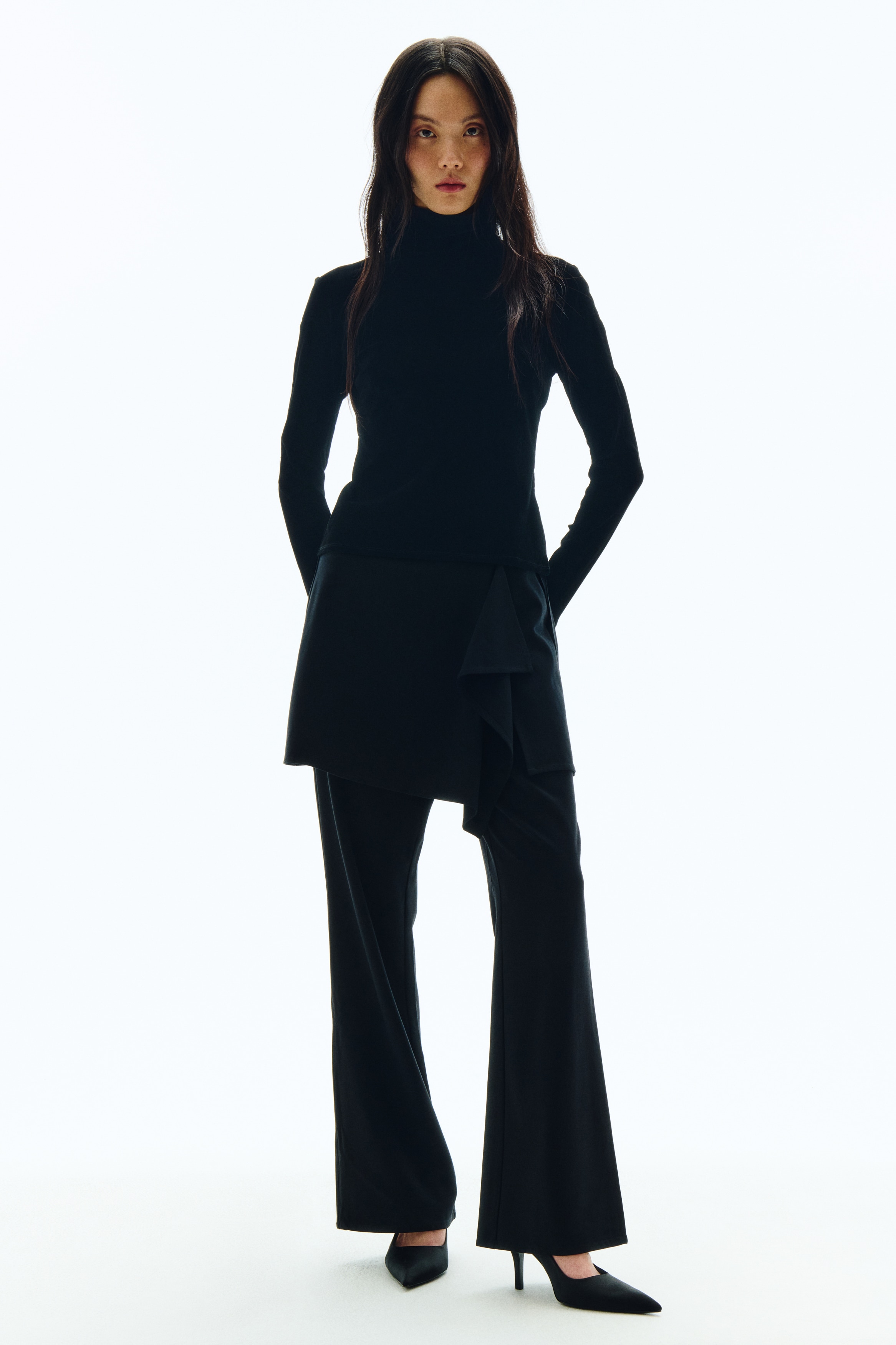 フロックメッシュトップス - ブラック - レディース | H&M JP