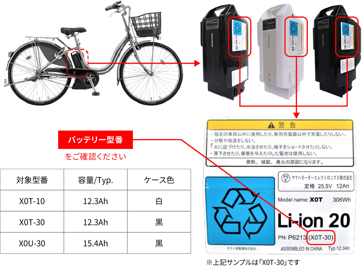 電動アシスト自転車のバッテリーに発火のおそれ ヤマハ発動機と
