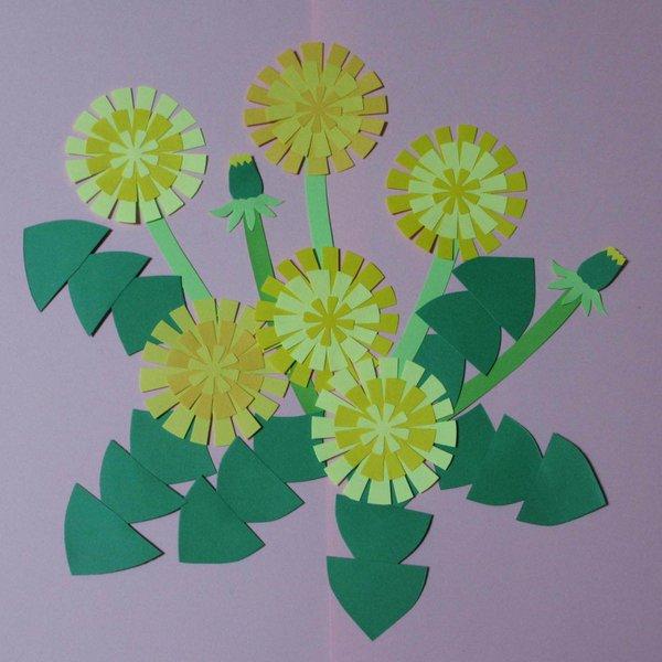 タンポポ A4サイズ一株 〈春の壁面〉 - 時遊四季彩工房ユキハナ