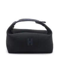 エルメス ブリッド ア ブラックPM キャンバス ブラック×ネイビー