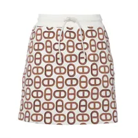 エルメス ウール×モヘヤ スカート 38 レディース ネイビー セリエ金具