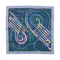 エルメス カレ90 Fouets et Badines 鞭とグリップ スカーフ シルク