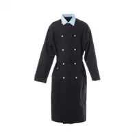 シュタイン コットン トレンチコート S メンズ ベージュ×ブラック ST