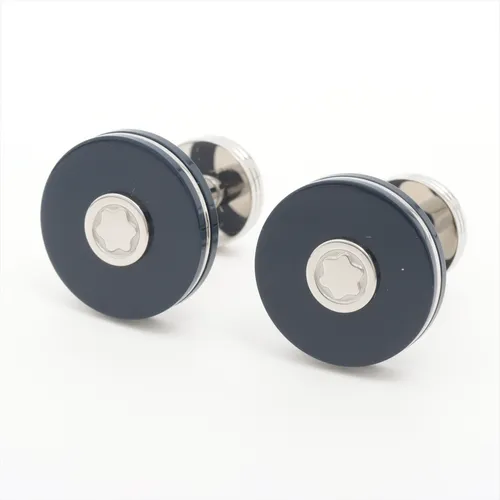 モンブラン ロゴ メタル カフス シルバー×ネイビー Aランクの買取実績