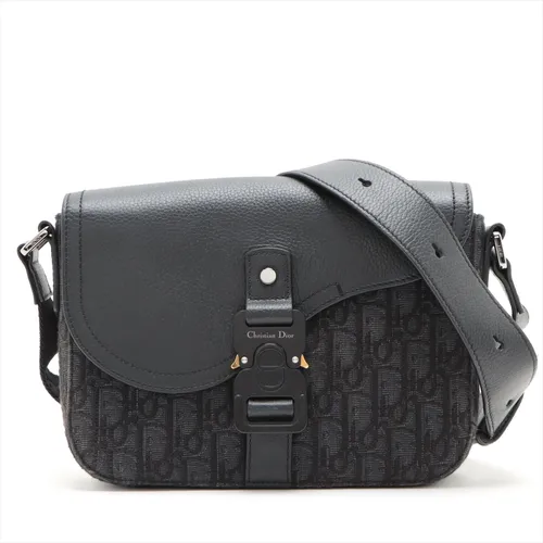 ディオール サドル ミニメッセンジャー キャンバス×レザー ショルダー