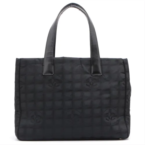 シャネル ニュートラベルライン ナイロン トートバッグ ブラック AB