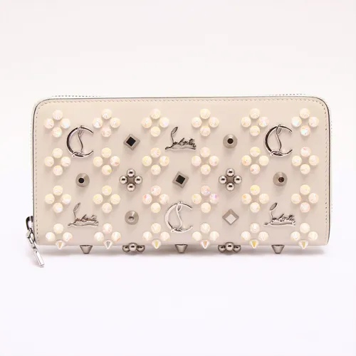 クリスチャンルブタン パネトーネ レザー 財布 ホワイト Aランクの