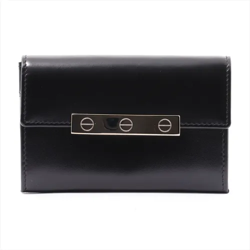 カルティエ ラブコレクション レザー 名刺入れ ブラック Aランクの