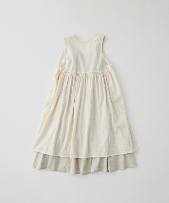 UpcycleLino】天然染め レイヤードギャザー2wayワンピース** | KITTE